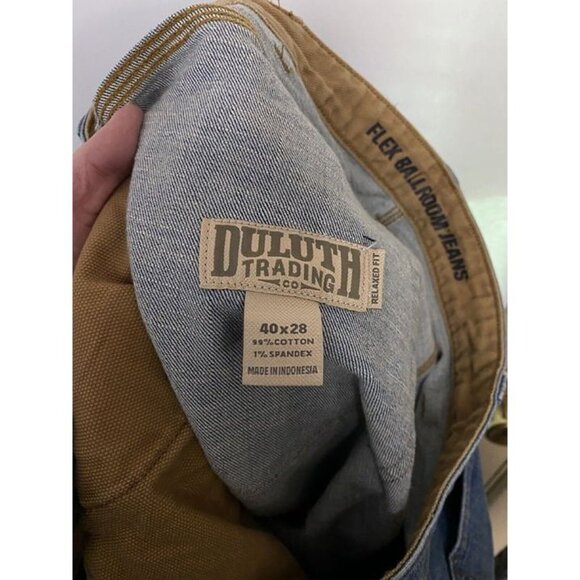 Men's Duluth Trading Co. Flex Ballroom Relaxed Fit Blue Jeans 40 X 28 - Picture 10 of 12